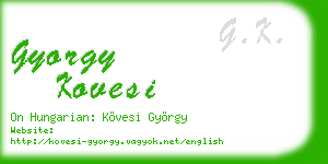 gyorgy kovesi business card