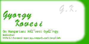 gyorgy kovesi business card